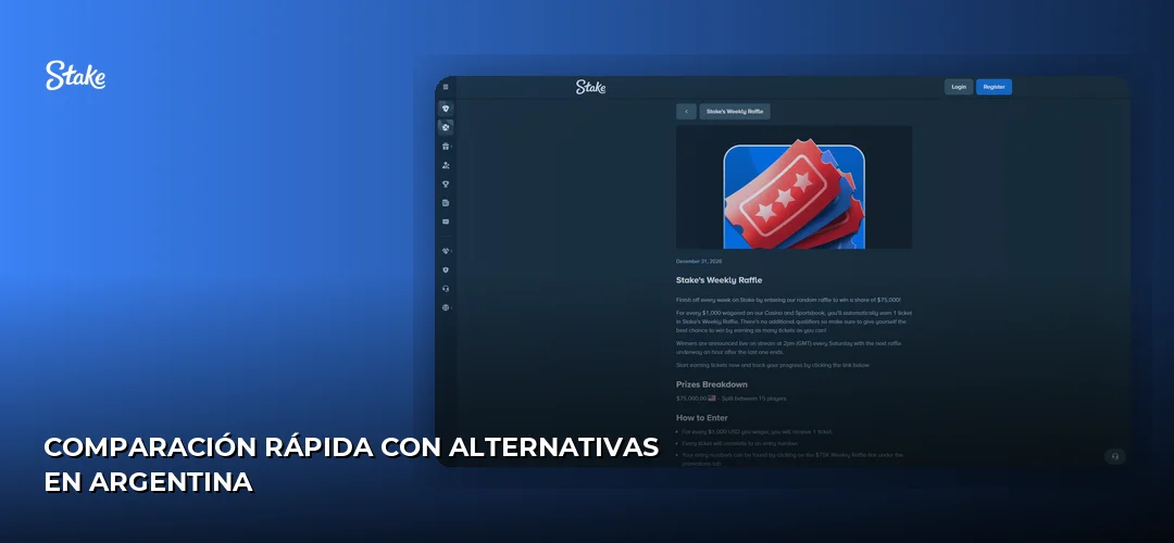 Comparación rápida con alternativas en Argentina